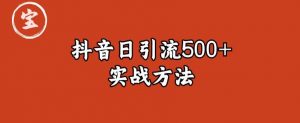 宝哥抖音直播引流私域的6个方法，日引流500+-稀缺资源库