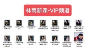 林雨新课VIP频道，玩赚私域/朋友圈/社群-稀缺资源库