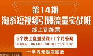 南掌柜·淘系短视频引爆流量实战班,短视频是一个没有天花板的流量入口-稀缺资源库