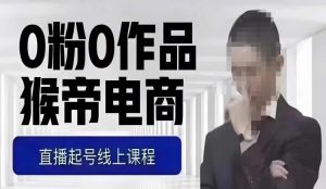 猴帝最新1600线上课，0粉起号实操教学，自然流量天花板，7-8月9节，20+小时-稀缺资源库