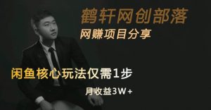 闲鱼核心玩法不卖货也能1年变现20W,玩法简单-稀缺资源库