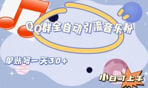 QQ群全自动引流音乐粉，单账号一天轻松引流30+-稀缺资源库