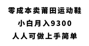 零成本卖莆田运动鞋，小白月入9300，人人可做上手简单【揭秘】-稀缺资源库