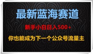 最新蓝海赛道,新手小白日入500+,你也能成为下一个公众号流量主【揭秘】-稀缺资源库