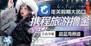 年关假期大风口，携程旅游撸金，超蓝海赛道,月入2w+【揭秘】-稀缺资源库