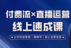 视频号付费流实操课程，付费流✖️直播运营速成课，让你快速掌握视频号核心运营技能-稀缺资源库