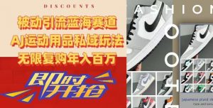 被动引流蓝海赛道，AJ运动用品私域玩法，无限复购年入百万【揭秘】-稀缺资源库