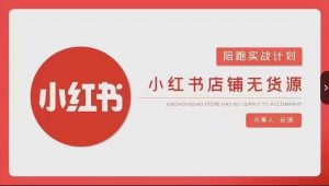 安琪-小红书店铺无货源实战,开店到售后全流程操作-稀缺资源库