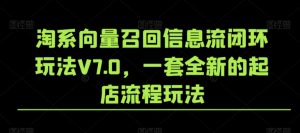 淘系向量召回信息流闭环玩法V7.0，一套全新的起店流程玩法-稀缺资源库