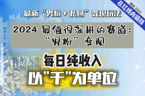 【私域流量最值钱】把“男粉”流量打到手,你便有无数种方法可以轻松变现,每日纯收入以“千”为单位-稀缺资源库
