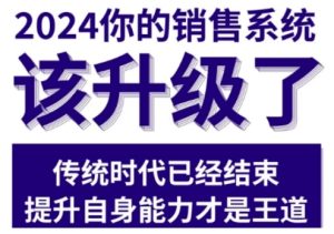 2024能落地的销售实战课，你的销售系统该升级了（更新2月）-稀缺资源库