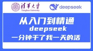 清华大学讲DeepSeek最全教程,从入门到精通,deepseek一分钟干了我一天的活-稀缺资源库