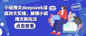 小说推文deepseek深度改文实操，解锁小说推文新玩法-稀缺资源库