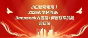 小白逆袭指南，2025玄学轻创业：Deepseek大数据+周易算法的融合玩法-稀缺资源库