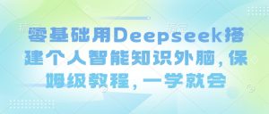 零基础用Deepseek搭建个人智能知识外脑，保姆级教程，一学就会-稀缺资源库