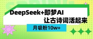 用DeepSeek做AI 古诗词视频,涨粉 10W+(保姆级教程)-稀缺资源库