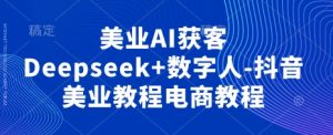 美业AI获客Deepseek+数字人-抖音美业教程电商教程-稀缺资源库