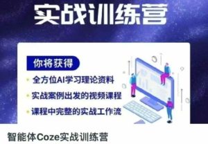智能体Coze实战训练营,掌握新时代效率工具,让你人生即刻开挂-稀缺资源库