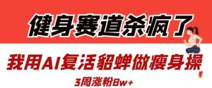 健身赛道杀疯了？我用AI复活貂蝉做瘦身操，3周涨粉8W-稀缺资源库
