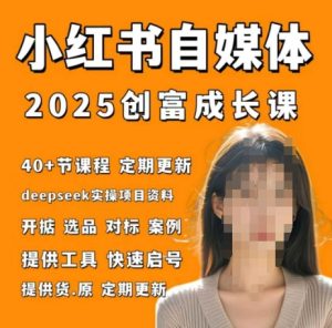 小红书电商自媒体创富课2.0版，实战打卡笔记训练营-稀缺资源库