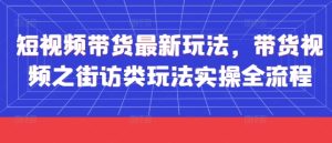 短视频带货最新玩法，带货视频之街访类玩法实操全流程-稀缺资源库