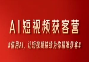 AI短视频获客营，借用AI，让短视频持续为你精准获客-稀缺资源库
