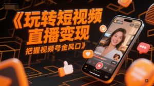 玩转短视频直播变现,把握视频号金风口-稀缺资源库