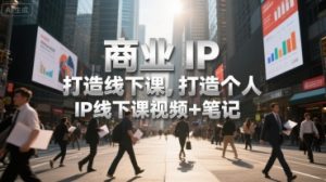 商业IP打造线下课，打造个人 IP线下课视频+笔记-稀缺资源库