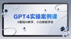 GPT4实操案例课,0基础AI教学,小白都能学会-稀缺资源库