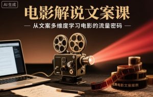 电影解说文案课,从文案多维度学习电影的流量密码-稀缺资源库