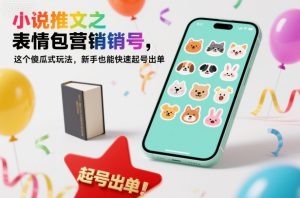 小说推文之表情包营销号,这个傻瓜式玩法,新手也能快速起号出单-稀缺资源库