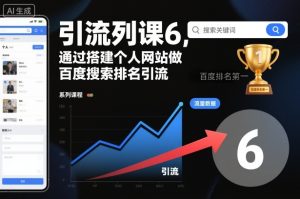 引流系列课6，通过搭建个人网站做百度搜索排名引流-稀缺资源库