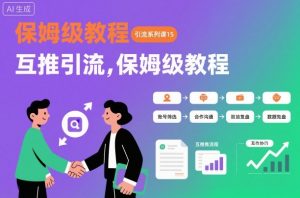 引流系列课15：互推引流，保姆级教程【文档】-稀缺资源库
