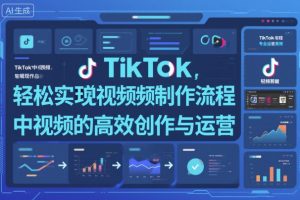 TikTok中视频制做流程,轻松实现Tk中视频的高效创作与运营-稀缺资源库