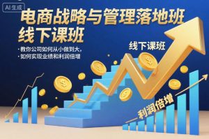 电商战略与管理落地班线下课，教你公司如何从小做到大，如何实现业绩和利润倍增【录音】-稀缺资源库