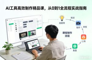 AI工具高效制作精品课，从0到1全流程实战指南-稀缺资源库