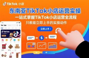 东南亚TikTok小店运营实操，一站式掌握TikTok小店运营全流程，只教能立即上手的实操动作-稀缺资源库