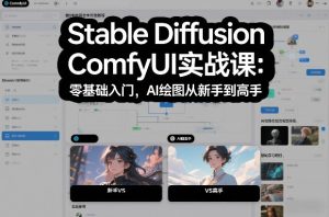 Stable Diffusion ComfyUI实战课：零基础入门，AI绘图从新手到高手-稀缺资源库