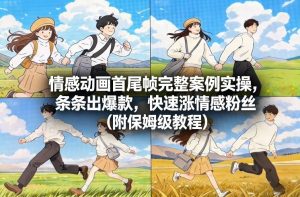 情感动画首尾帧完整案例实操，条条出爆款，快速涨情感粉丝（附保姆级教程）-稀缺资源库