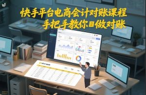 快手平台电商会计对账课程，手把手教你做对账-稀缺资源库