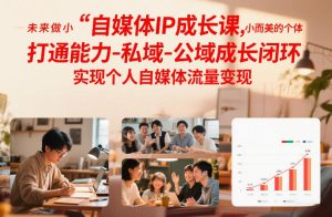 自媒体IP成长课，未来做小而美的个体，打通能力-私域-公域成长闭环，实现个人自媒体流量变现-稀缺资源库