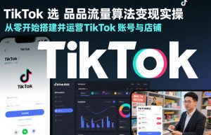 TikTok选品流量算法变现实操，从零开始搭建并运营TikTok账号与店铺-稀缺资源库