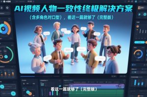 AI视频人物一致性终极解决方案（含多角色对口型），看这一篇就够了（完整版）-稀缺资源库