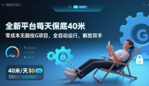 全新平台每天保底40米，零成本无脑挂G项目，全自动运行，解放双手【揭秘】-稀缺资源库