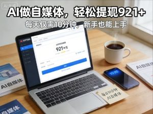每天花费10分钟,头条号收益921+,用AI做自媒并不难【附视频教程】-稀缺资源库