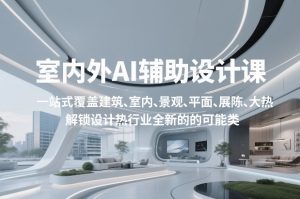 室内外AI设计课，一站式覆盖建筑、室内、景观、平面、展陈五大热门品类，解锁设计行业的全新可能-稀缺资源库