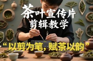 茶叶宣传片剪辑教学,以剪为笔,赋茶以韵,新手也能拍出高级感-稀缺资源库
