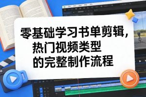 零基础学习书单剪辑，热门视频类型的完整制作流程（更新2026）-稀缺资源库