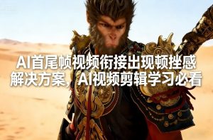 AI首尾帧视频衔接出现顿挫感解决方案，AI视频剪辑学习必看-稀缺资源库