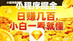 微信小程序掘金项目，不用复杂操作，5分钟就能学会上手操作，日入几张【揭秘】-稀缺资源库